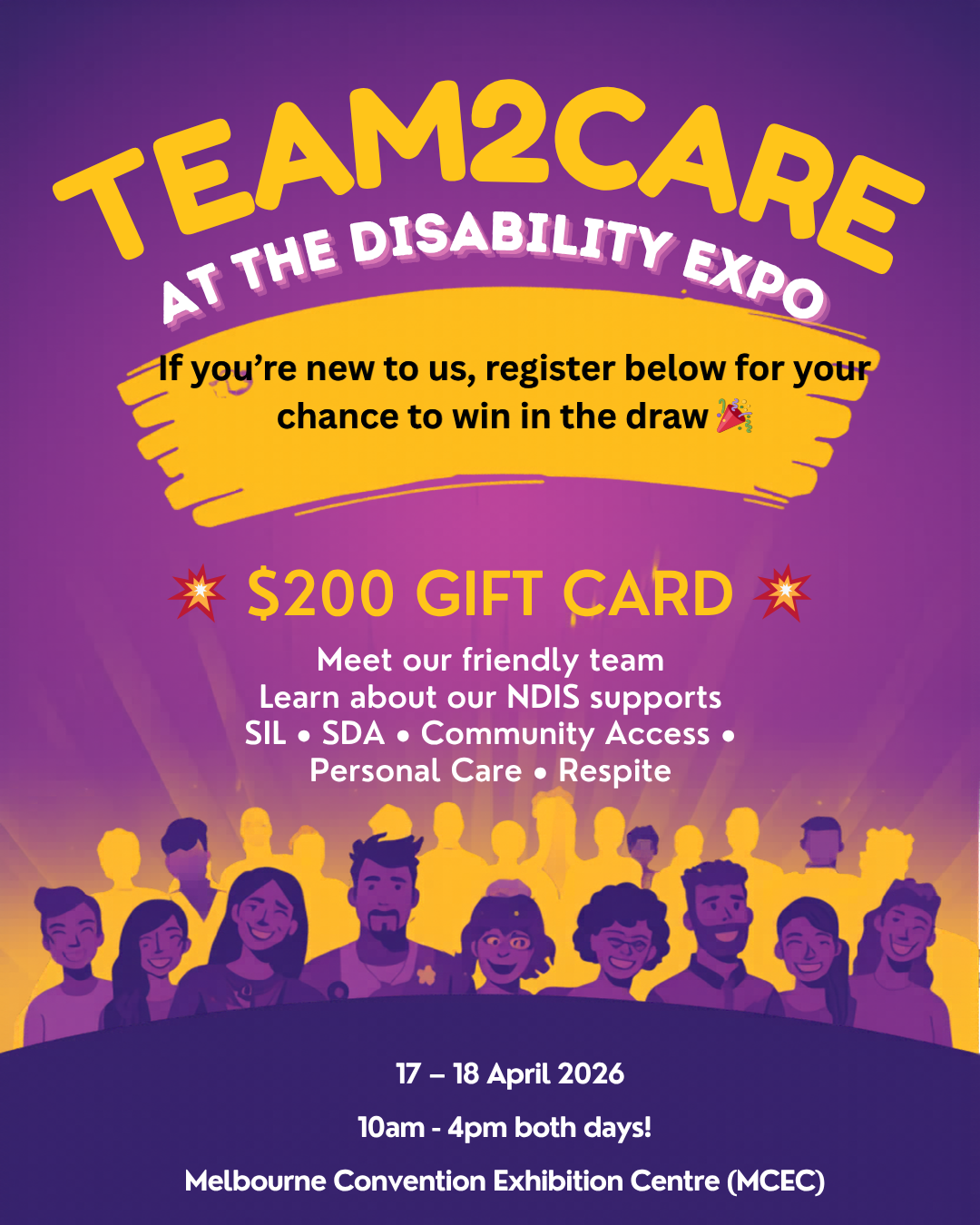 Team2Care at the Disability Expo - Win $200 Gift Card
